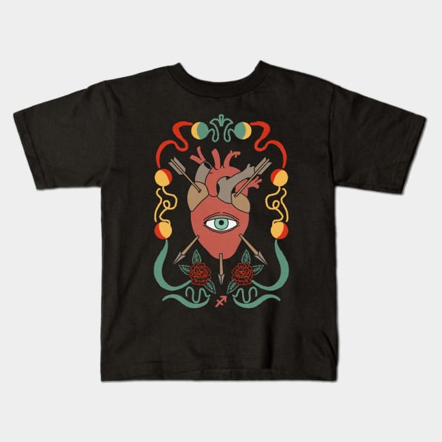 Sagittarius Kids T-Shirt by devilcat.art